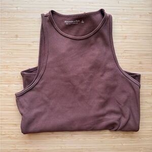 Abercrombie & Fitch Women's Ribbed Tank Top in Brown
